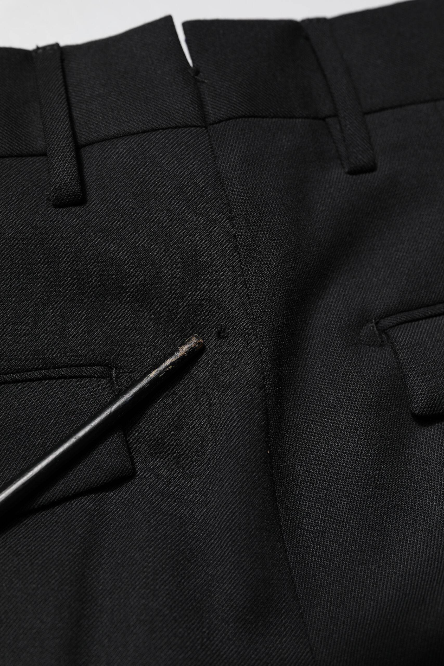 PT Torino Black Solid Formal Tapered Men Dress Pants - Hilstor