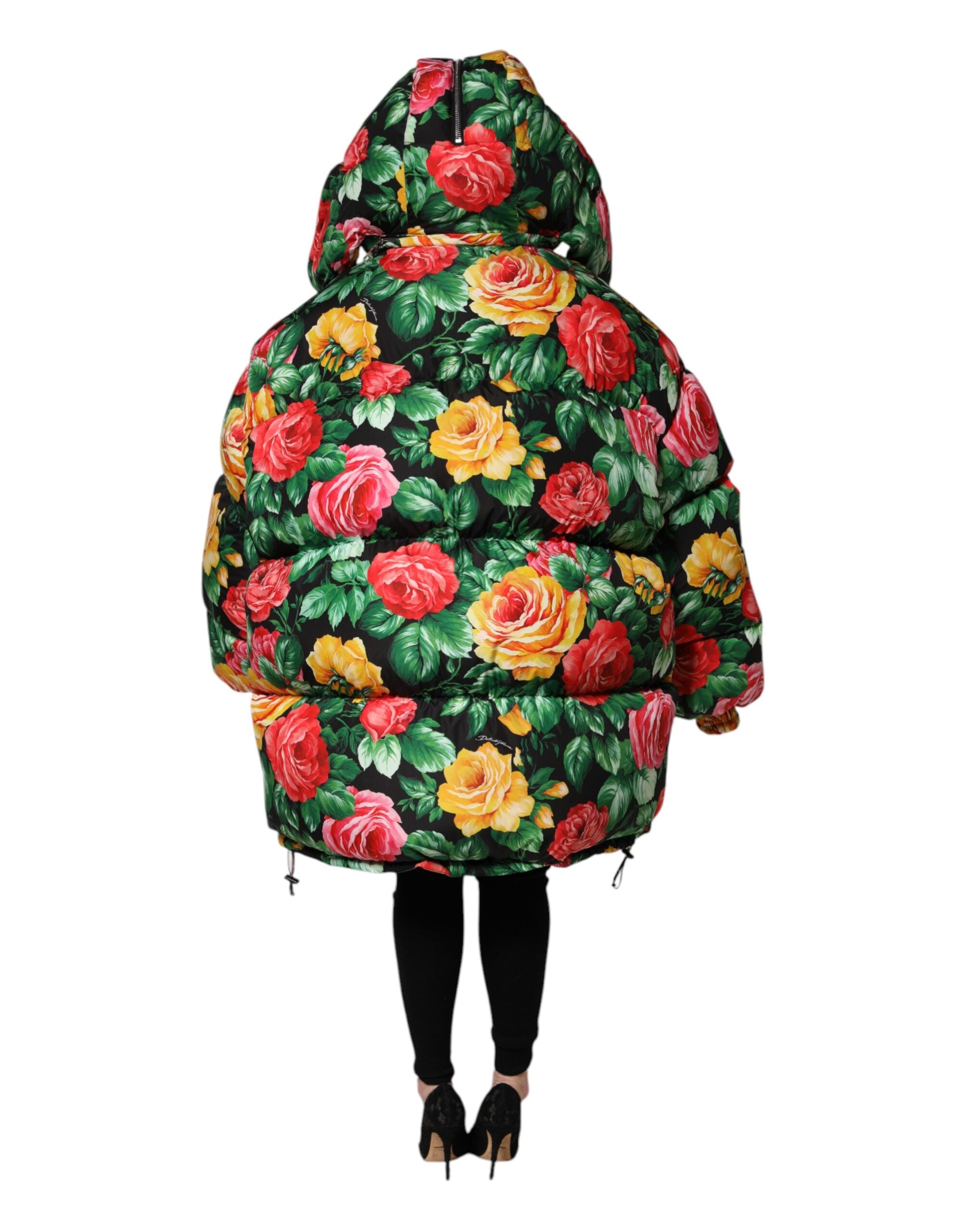 Dolce &amp; Gabbana Flerfarvet Blomsterduftjakke med Hættetrøje