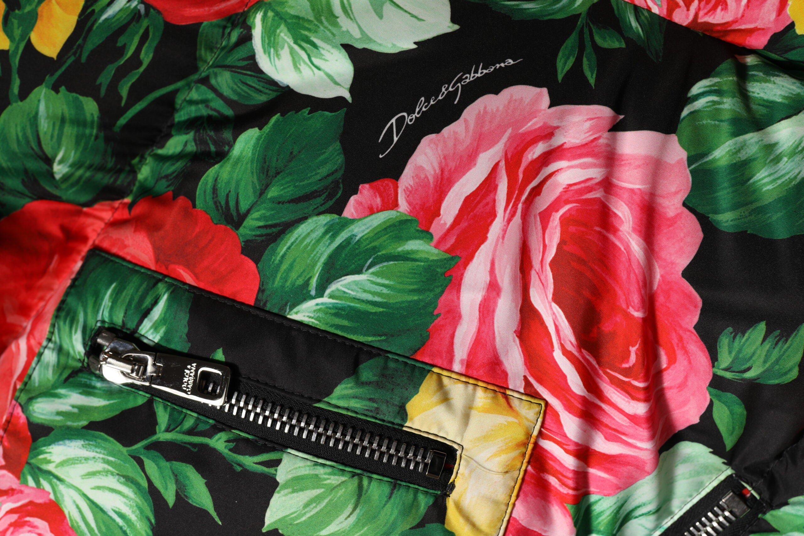 Dolce &amp; Gabbana Flerfarvet Blomsterduftjakke med Hættetrøje