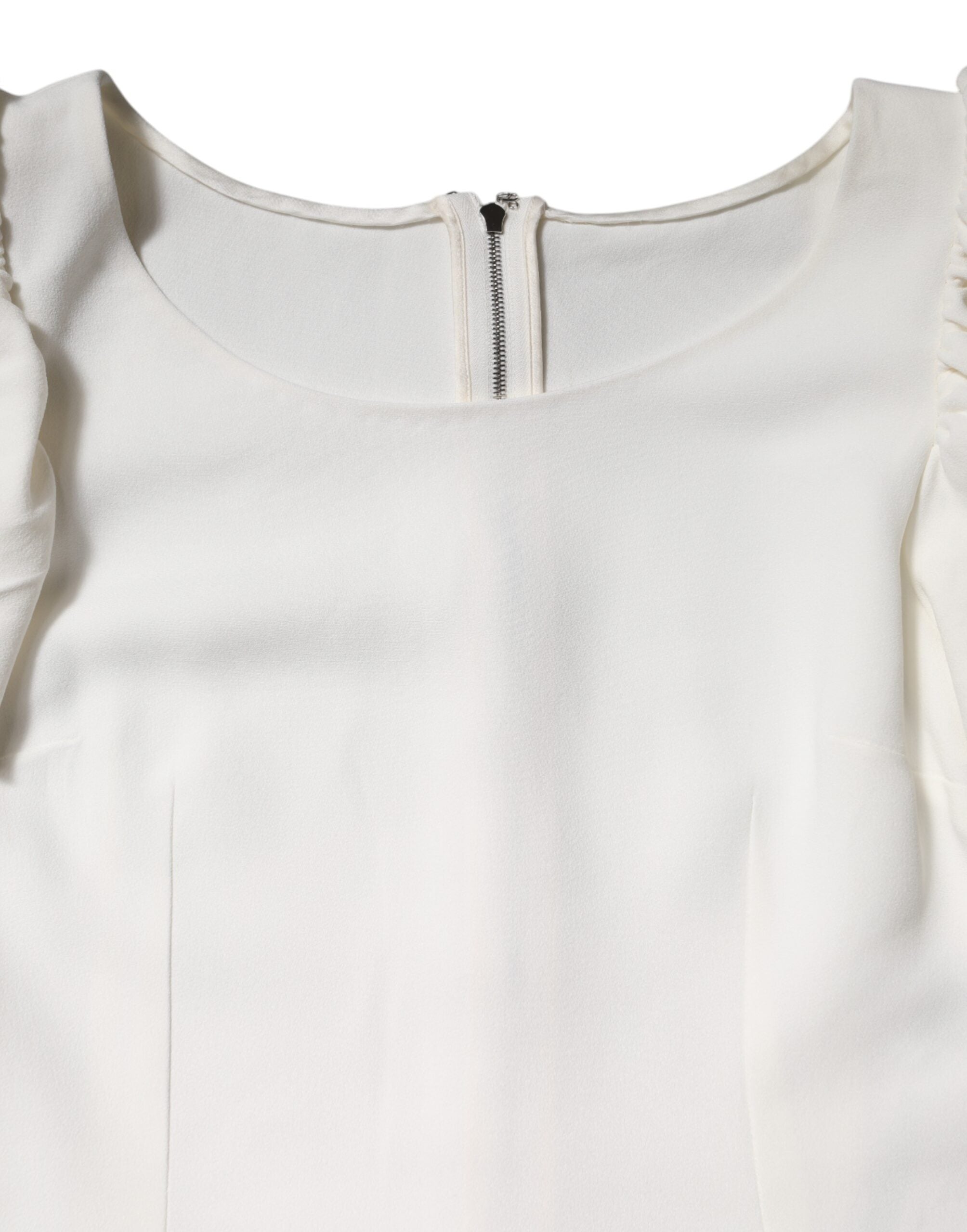 Dolce &amp; Gabbana hvid viscose rundhalset korte ærmer top