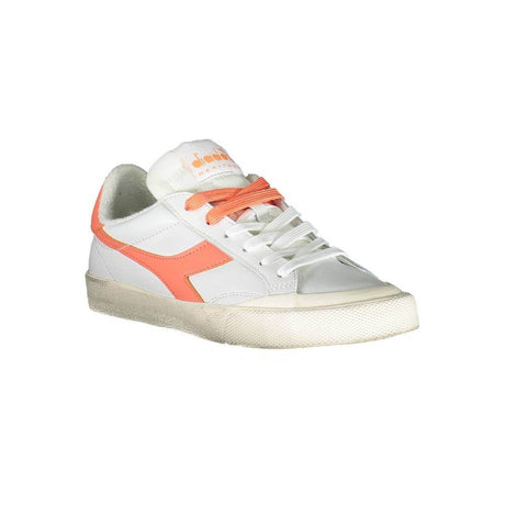 Diadora White Leather Women Sneaker - Hilstor