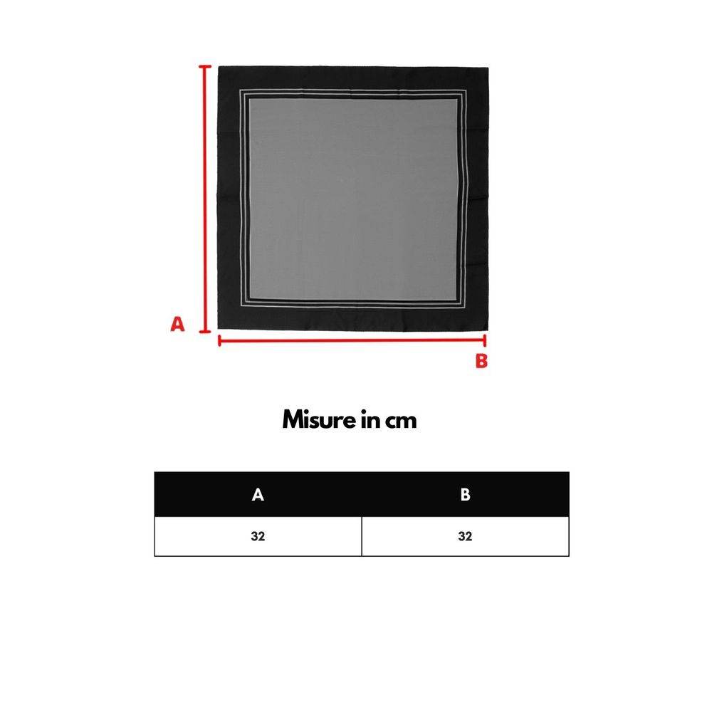 Dolce & Gabbana Black Silk Pocket Square - Hilstor