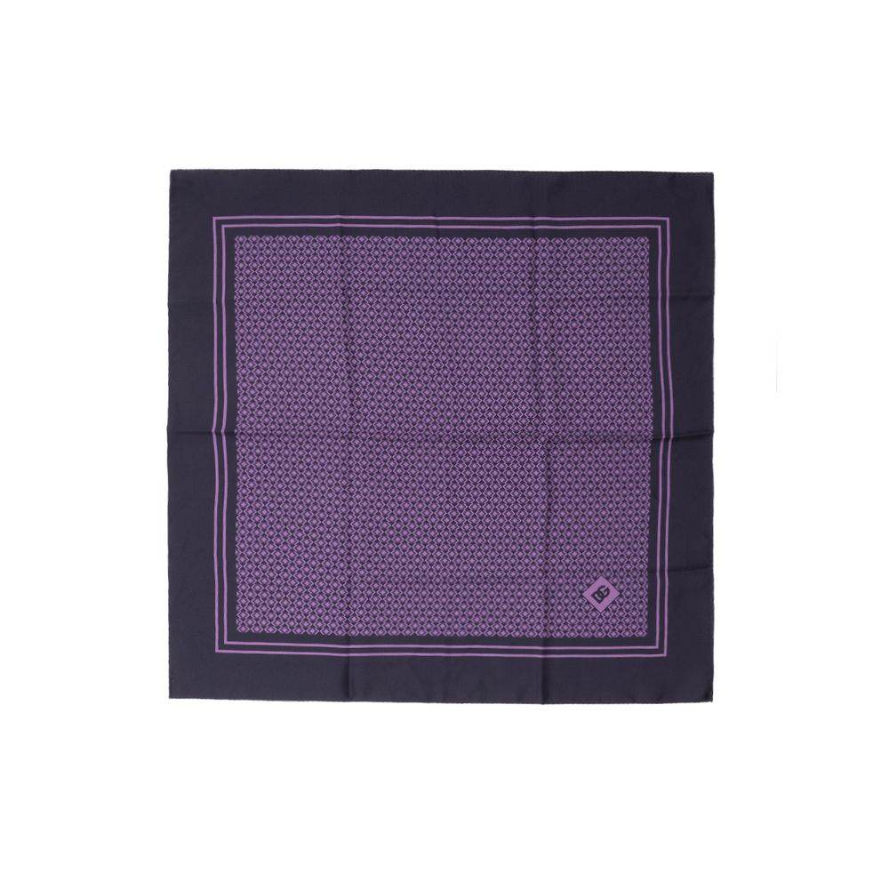 Dolce & Gabbana Purple Silk Pocket Square - Hilstor