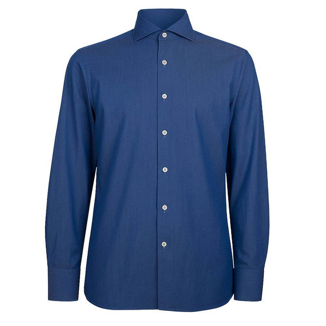 Made in Italy Blue Cotton Men's Shirt - Hilstor