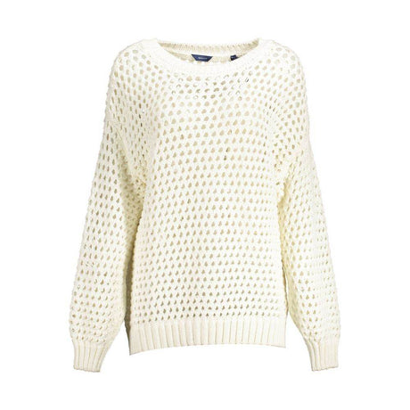 Gant White Cotton Women Sweater - Hilstor