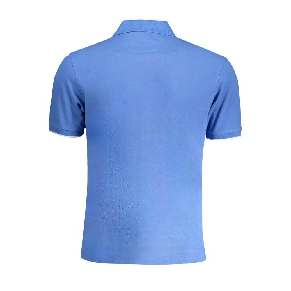 La Martina Light Blue Cotton Men Polo Shirt - Hilstor