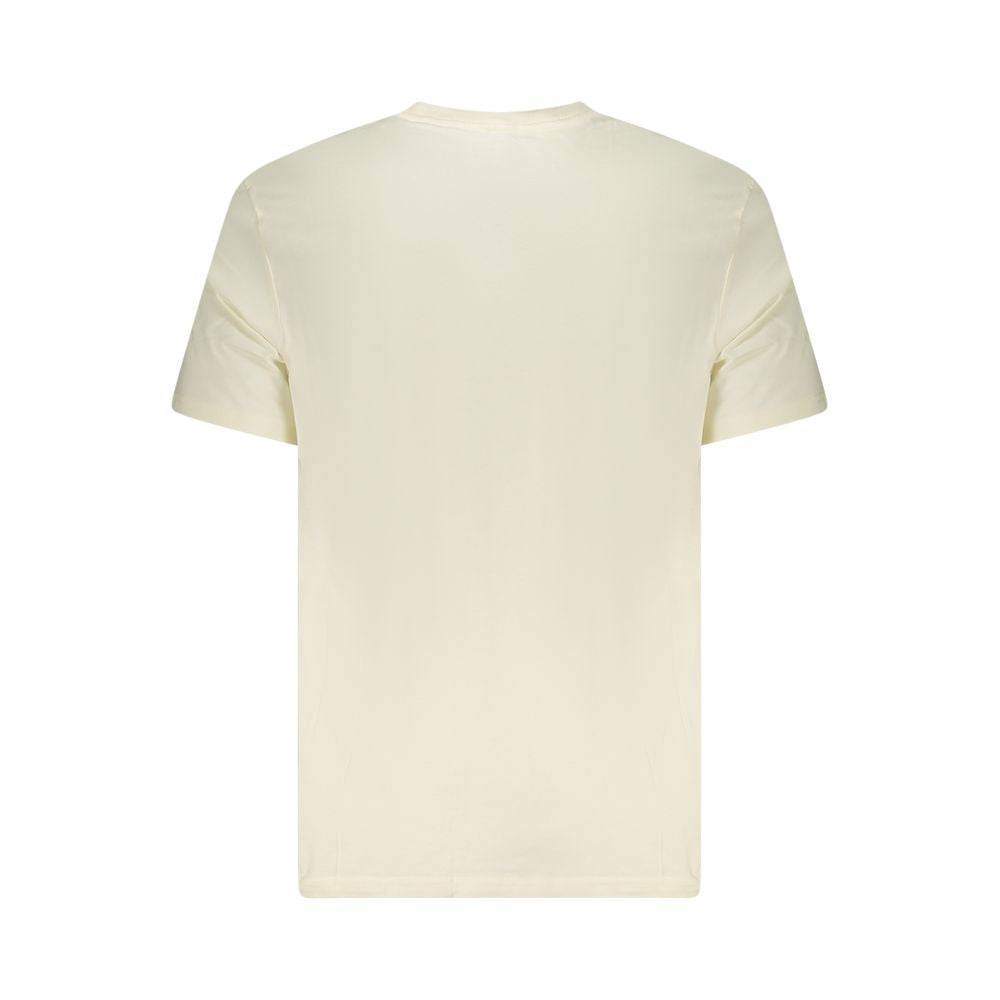 Lee Beige Cotton Men T-Shirt - Hilstor