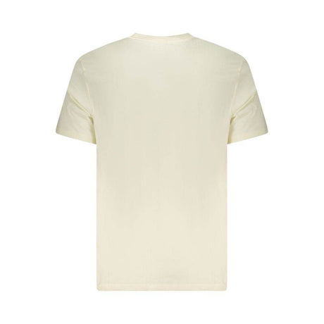 Lee Beige Cotton Men T-Shirt - Hilstor