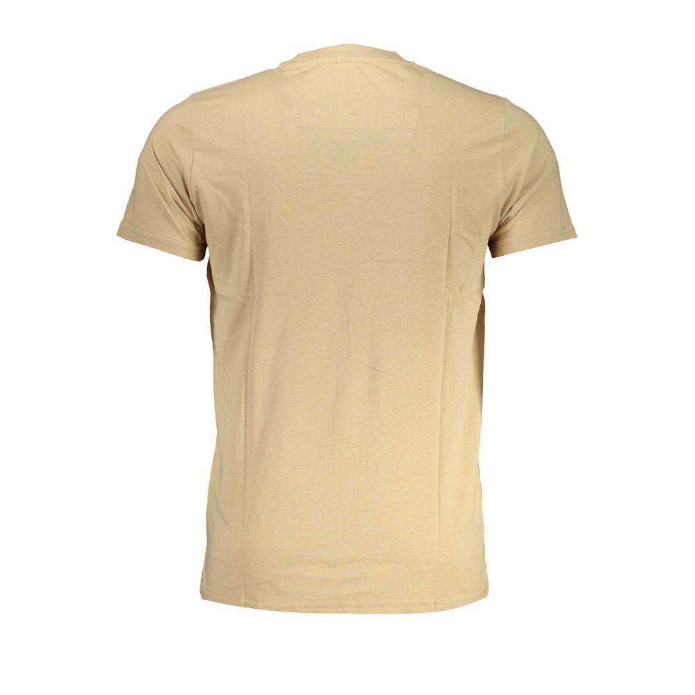 Cavalli Class Beige Cotton T-Shirt - Hilstor
