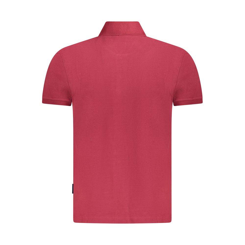Napapijri Red Cotton Men Polo Shirt - Hilstor