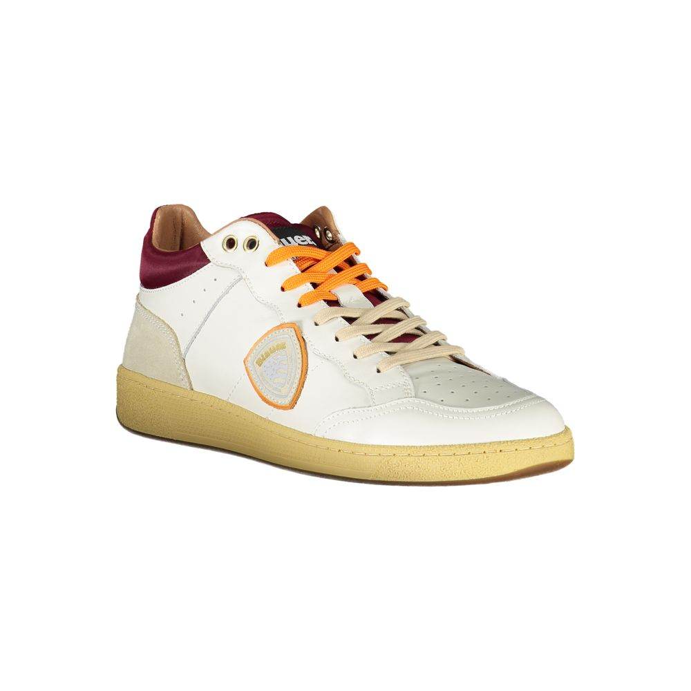 Blauer Sleek White Sneakers with Contrast Accents - Hilstor