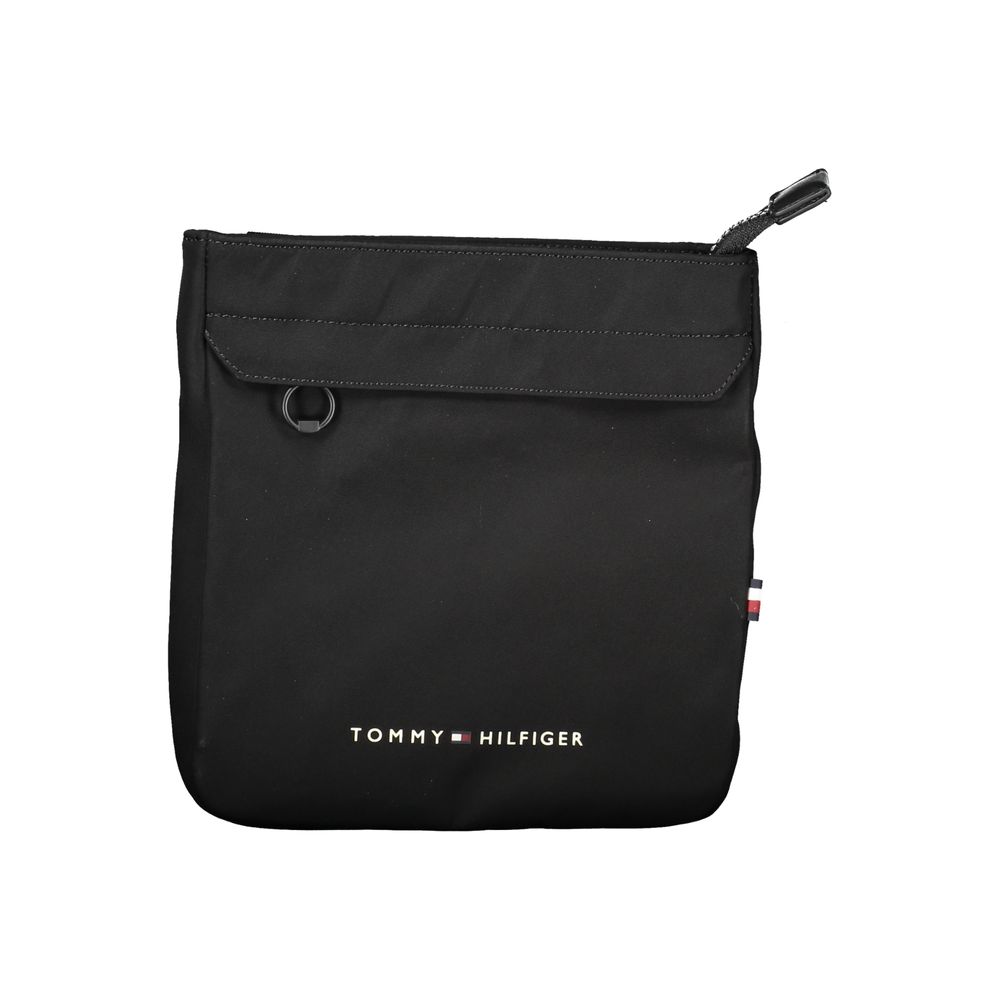 Tommy Hilfiger sort polyester skuldertaske til mænd