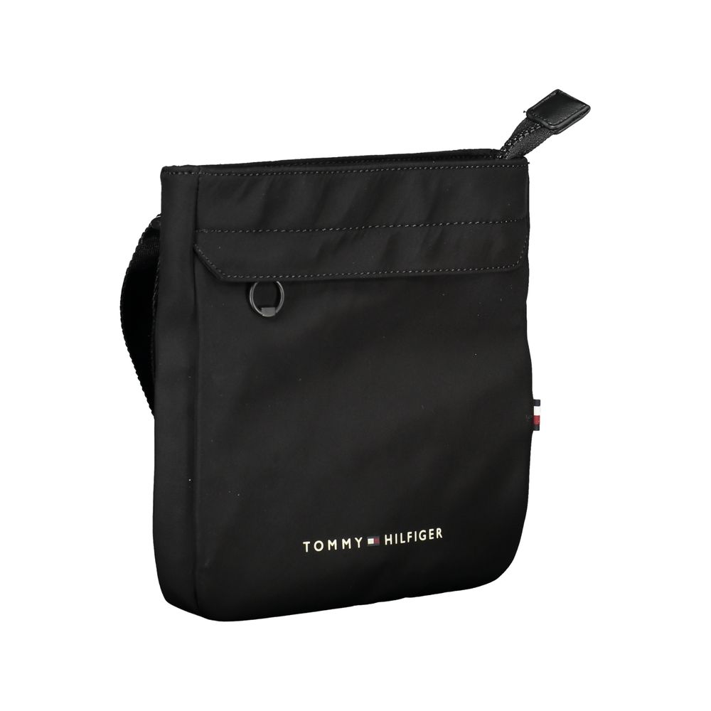 Tommy Hilfiger sort polyester skuldertaske til mænd