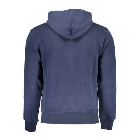 La Martina Blue Cotton Men's Hooded Sweater - Hilstor