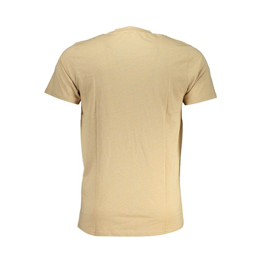 Cavalli Class Beige Cotton T-Shirt - Hilstor
