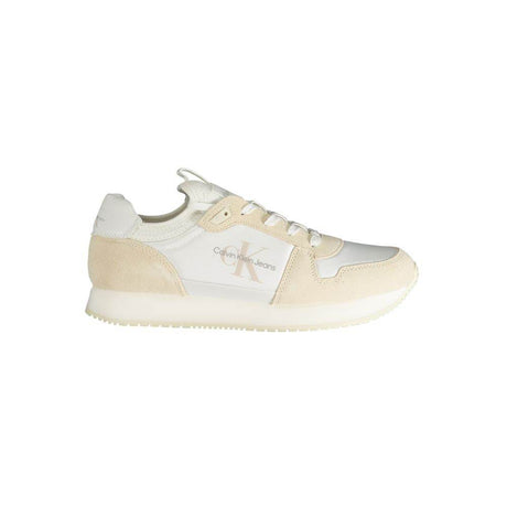 Calvin Klein White Polyester Sneaker - Hilstor