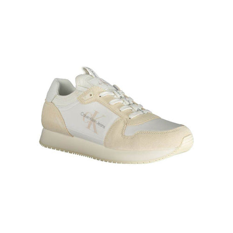 Calvin Klein White Polyester Sneaker - Hilstor