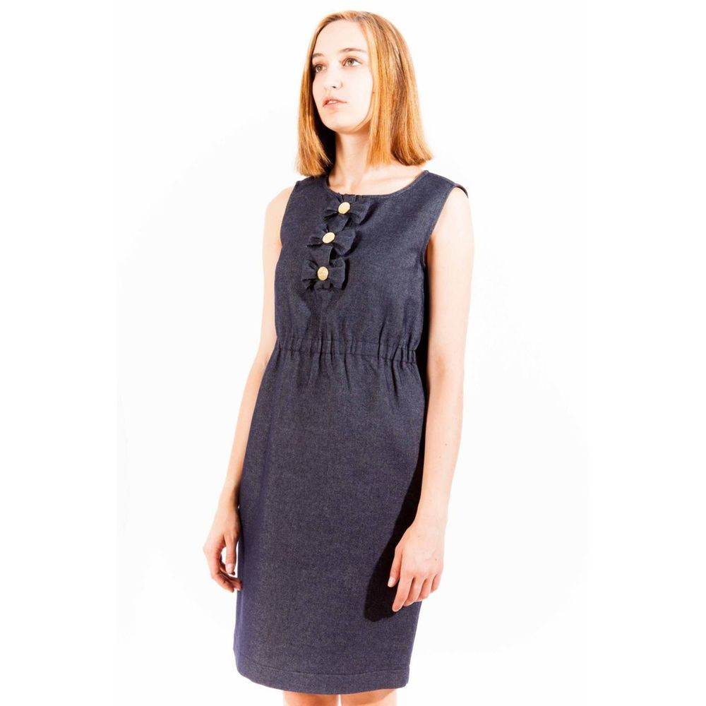 Love Moschino Blue Cotton Women Dress - Hilstor