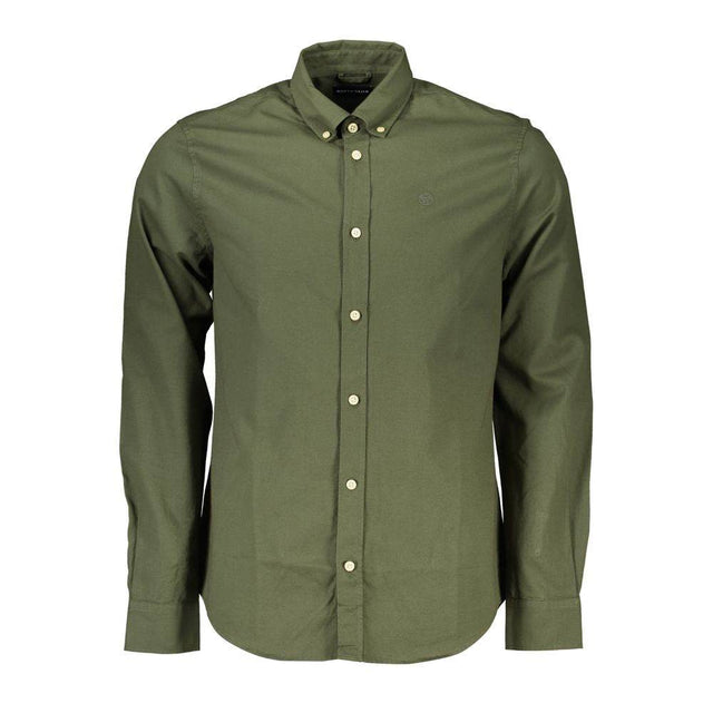 North Sails Green Cotton Men Shirt - Hilstor
