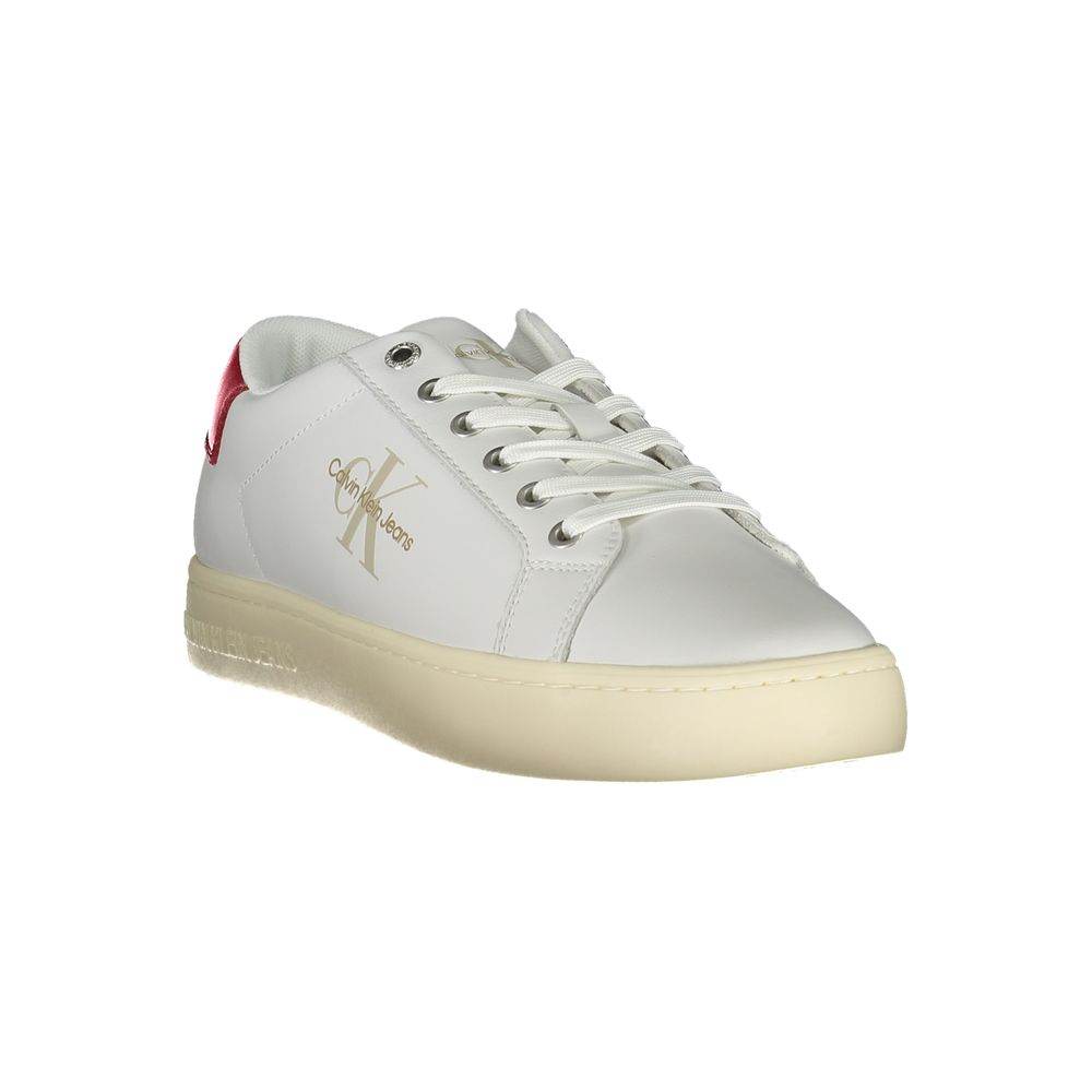 Calvin Klein Eco-Conscious White Lace-up Sneakers - Hilstor
