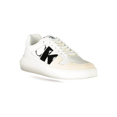 Calvin Klein White Polyester Sneaker - Hilstor