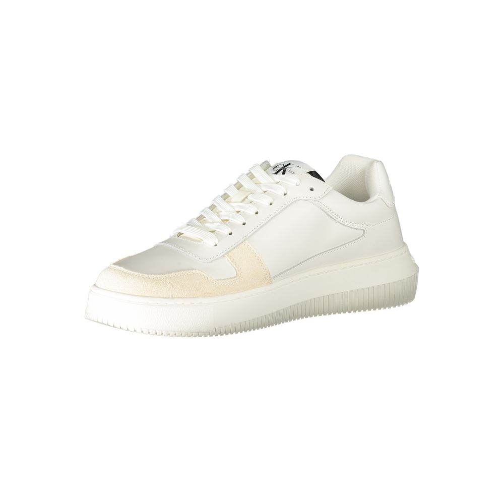 Calvin Klein White Polyester Sneaker - Hilstor