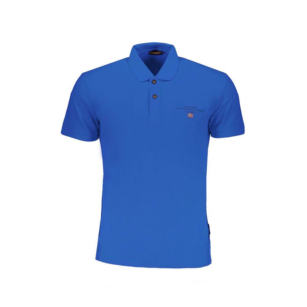 Napapijri Blue Cotton Polo Shirt - Hilstor