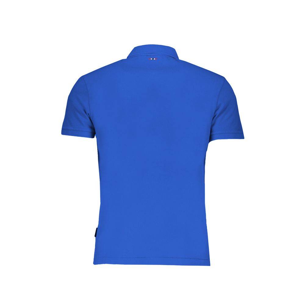 Napapijri Blue Cotton Polo Shirt - Hilstor