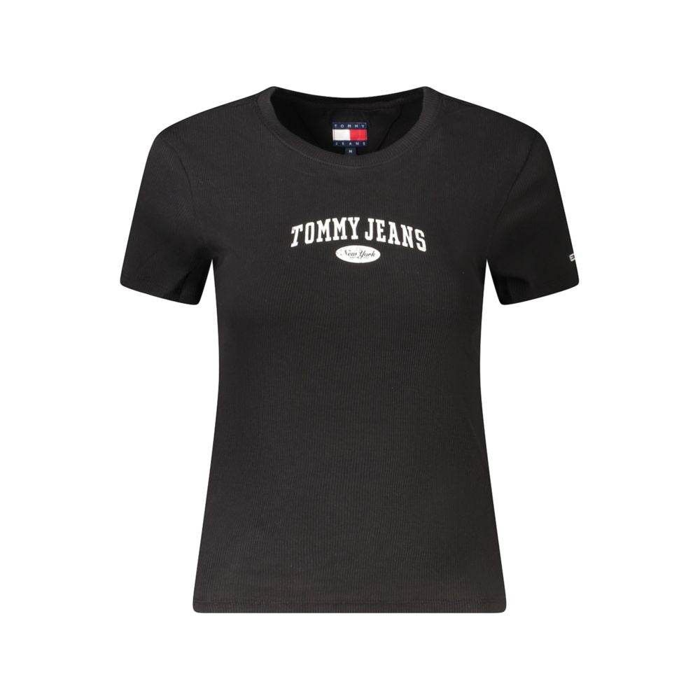 Tommy Hilfiger Black Cotton Tops & T-Shirt - Hilstor