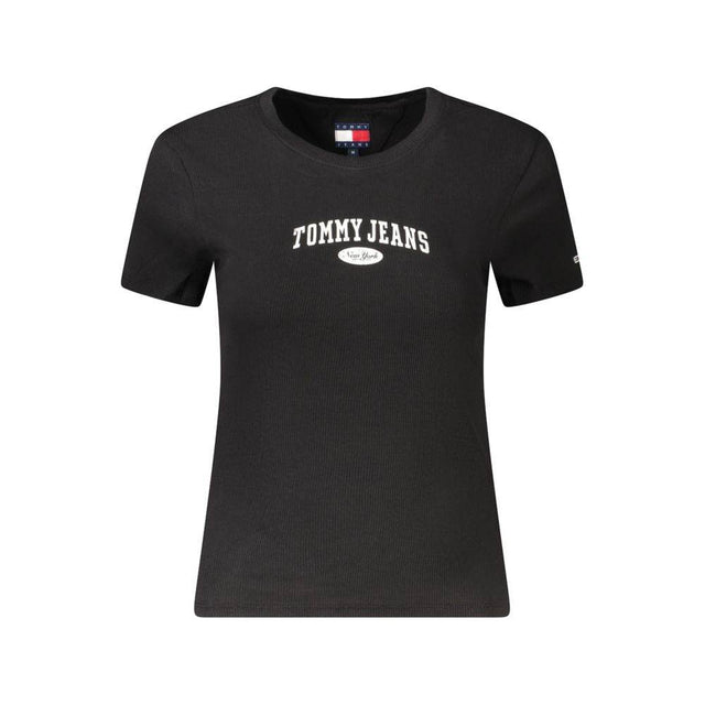Tommy Hilfiger Black Cotton Tops & T-Shirt - Hilstor
