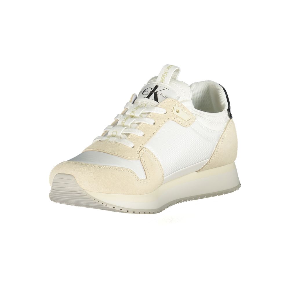 Calvin Klein hvid polyester sneaker til kvinder
