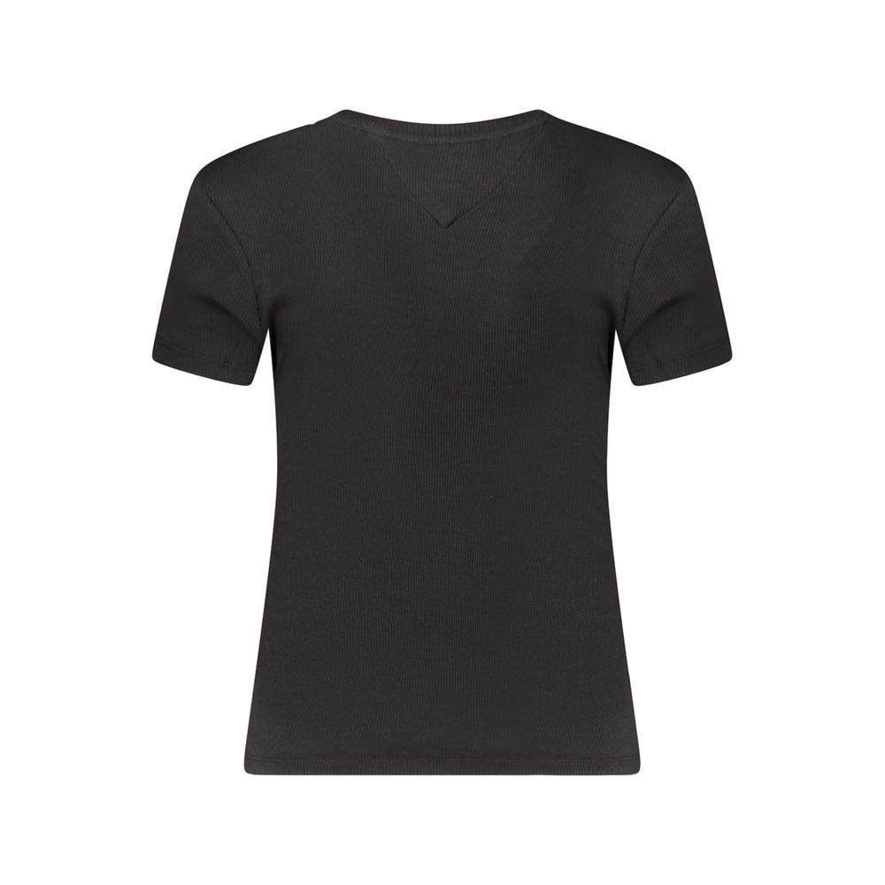 Tommy Hilfiger Black Cotton Tops & T-Shirt - Hilstor