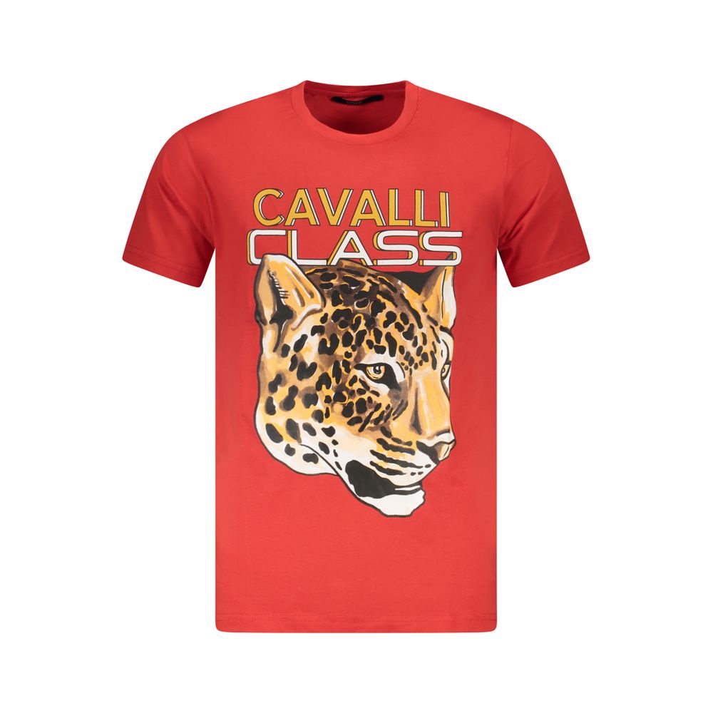 Cavalli klasse rød bomuld herre T-shirt