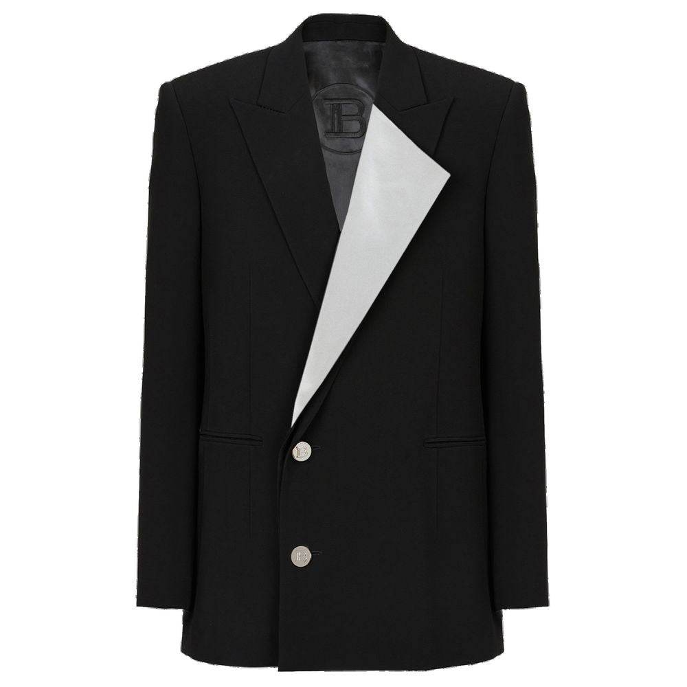 Balmain Black Viscose Women Blazer - Hilstor
