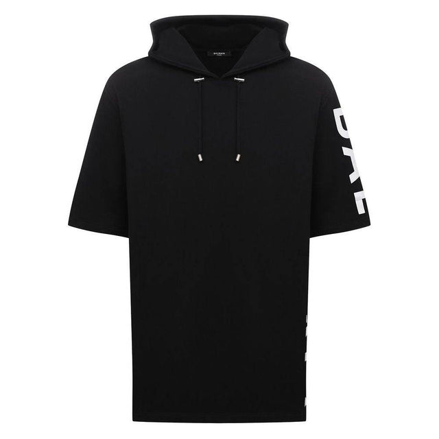 Balmain Black Cotton Men Sweatshirt - Hilstor