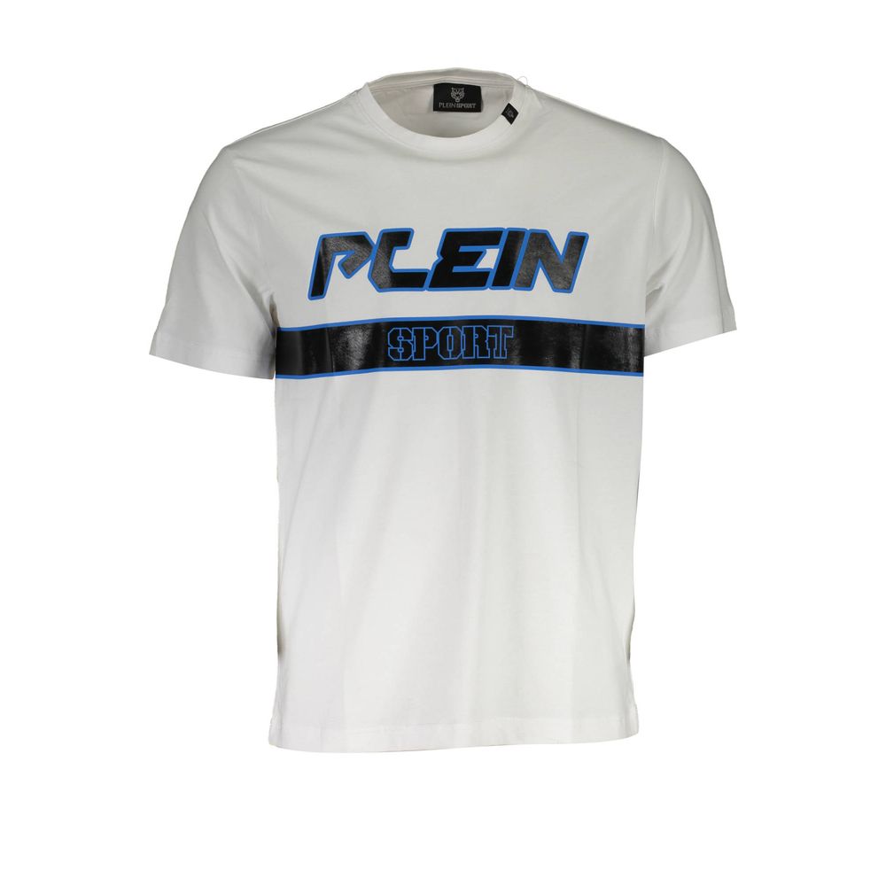 Plein Sport Hvid T-shirt i bomuld til mænd