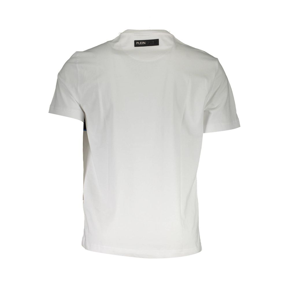 Plein Sport Hvid T-shirt i bomuld til mænd
