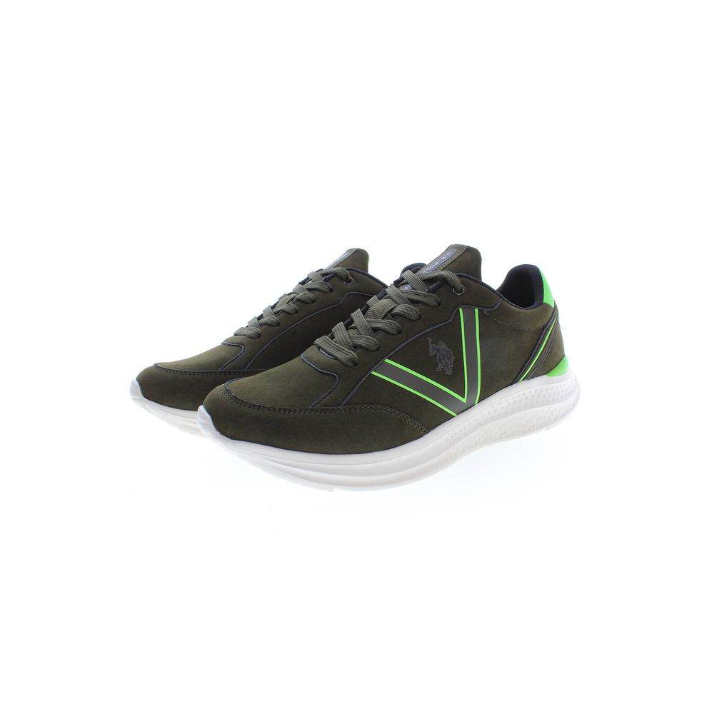 U.S. POLO ASSN. Green Polyester Men Sneaker - Hilstor