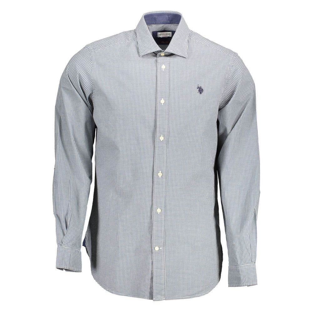 U.S. POLO ASSN. Light Blue Cotton Men Shirt - Hilstor