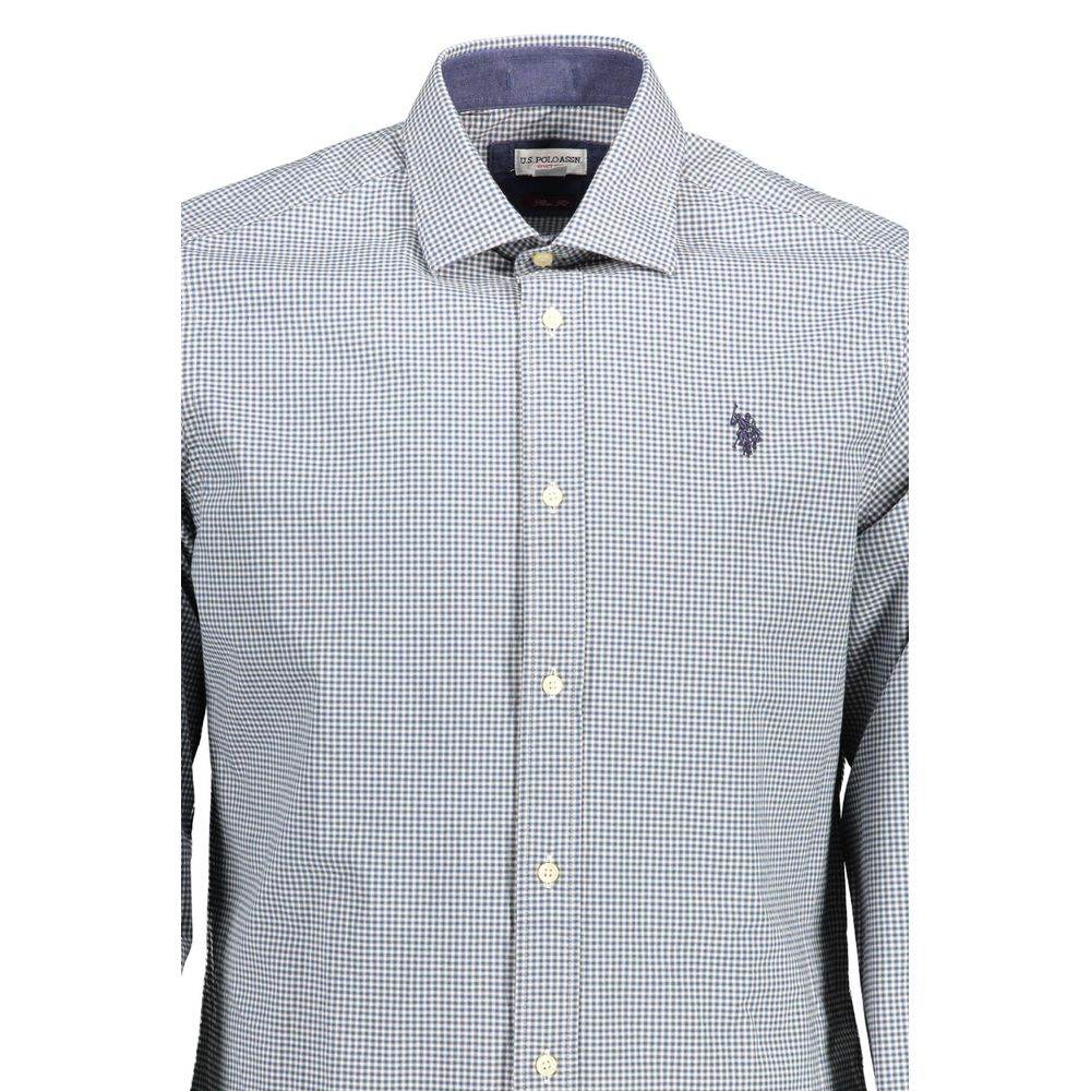 U.S. POLO ASSN. Light Blue Cotton Men Shirt - Hilstor