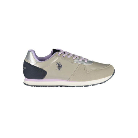 U.S. POLO ASSN. Silver Polyester Women Sneaker - Hilstor
