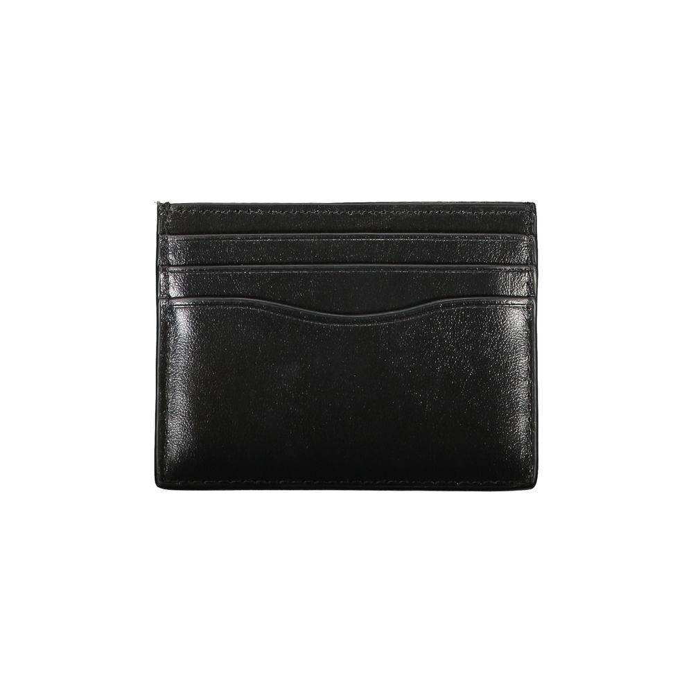 Calvin Klein Sleek Black Leather Card Holder - Hilstor