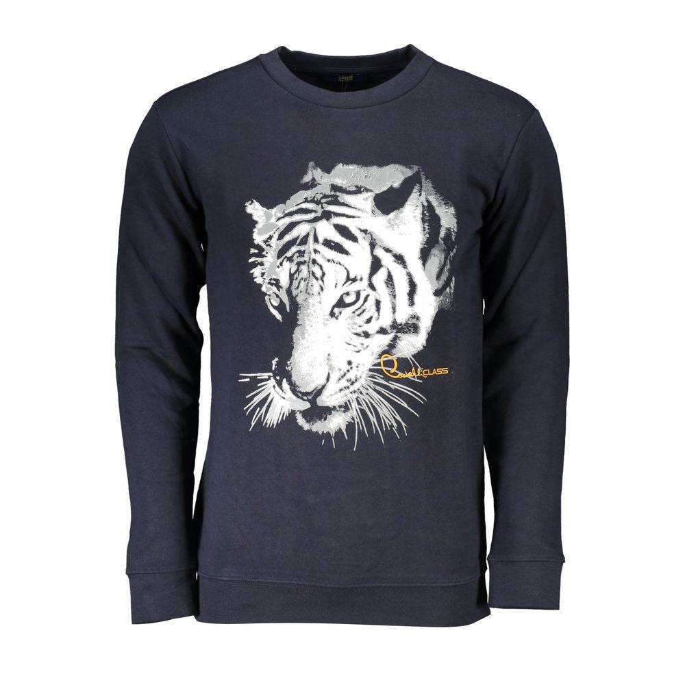 Cavalli Class Blue Cotton Men Sweater - Hilstor