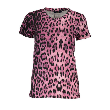Cavalli Class Pink Cotton Women T-Shirt - Hilstor