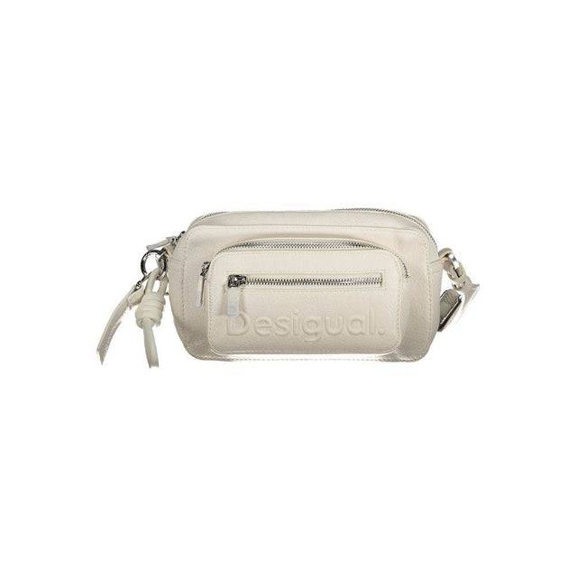 Desigual White Polyethylene Handbag - Hilstor