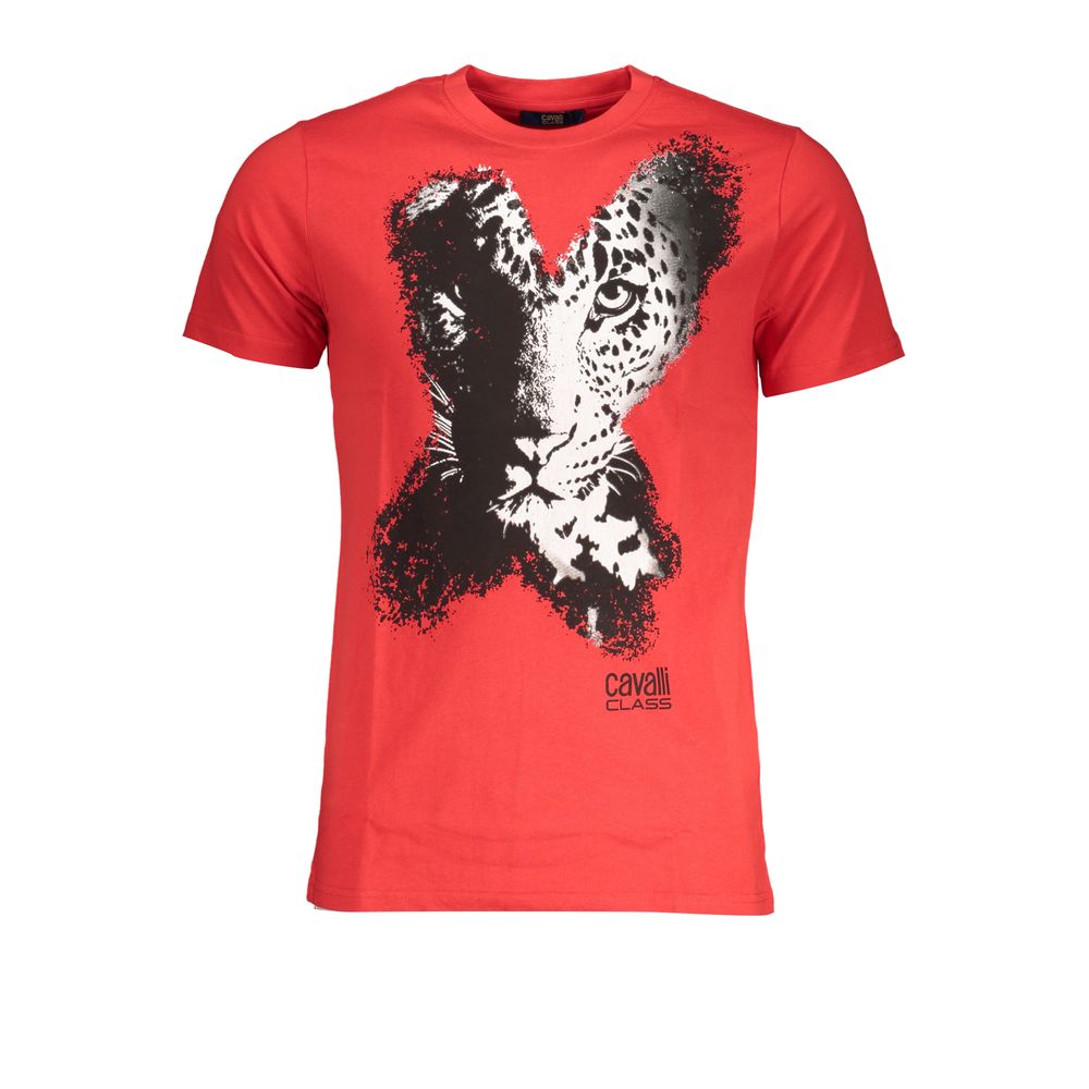 Cavalli klasse rød bomuld T-shirt