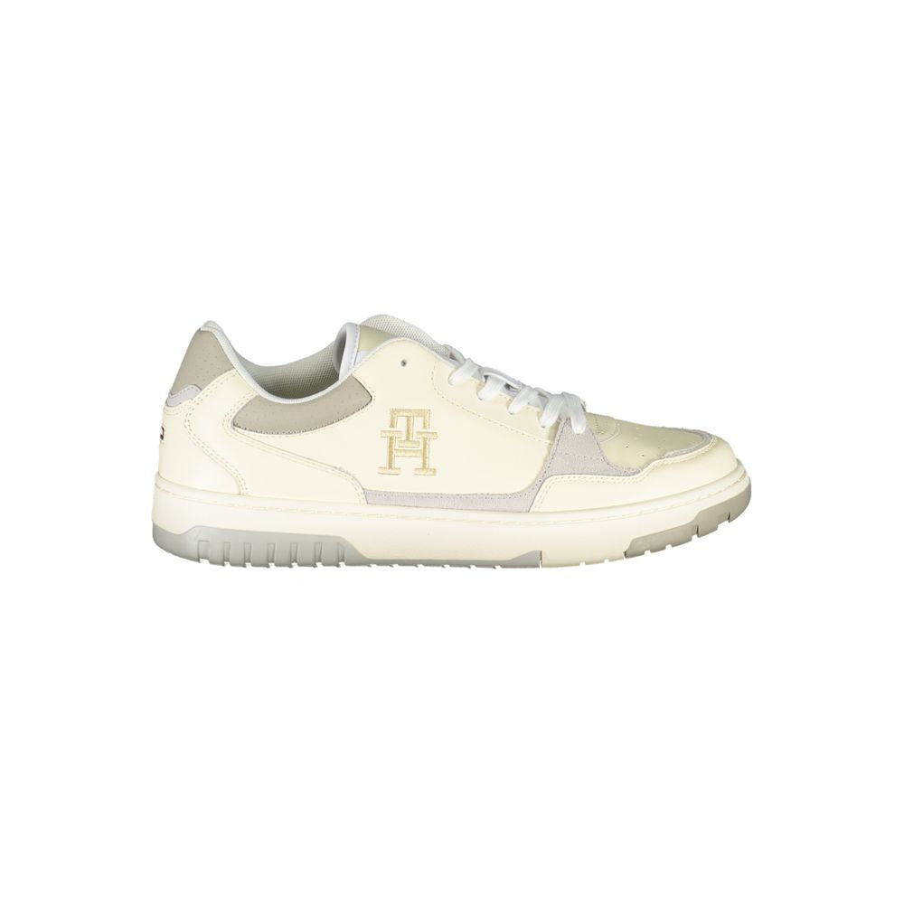 Tommy Hilfiger Beige Sportssneakers med unikt broderi