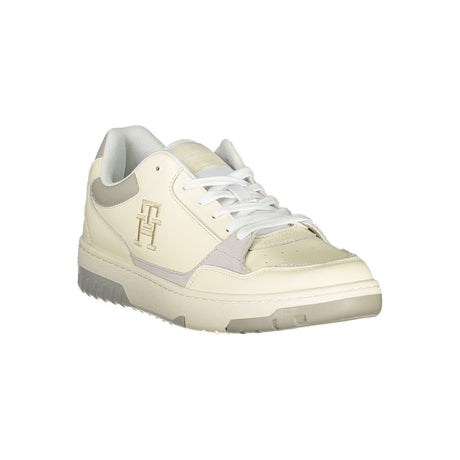 Tommy Hilfiger Beige Sportssneakers med unikt broderi