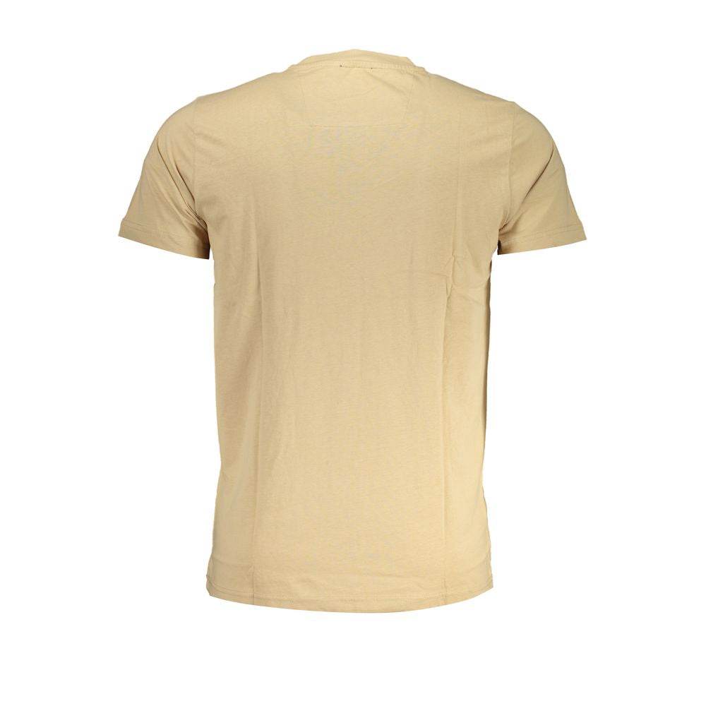 Cavalli Class Beige Cotton T-Shirt - Hilstor