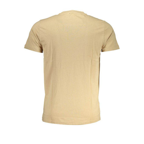 Cavalli Class Beige Cotton T-Shirt - Hilstor